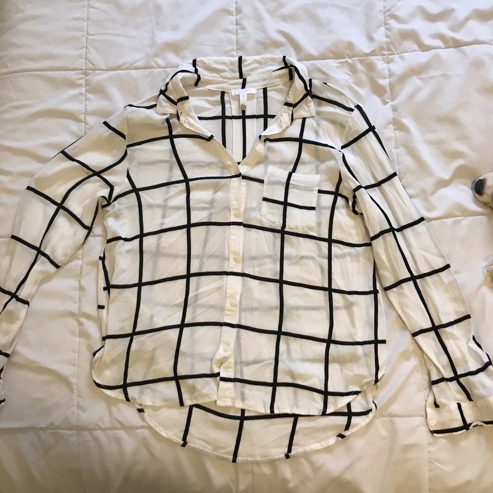 Black and white blouse